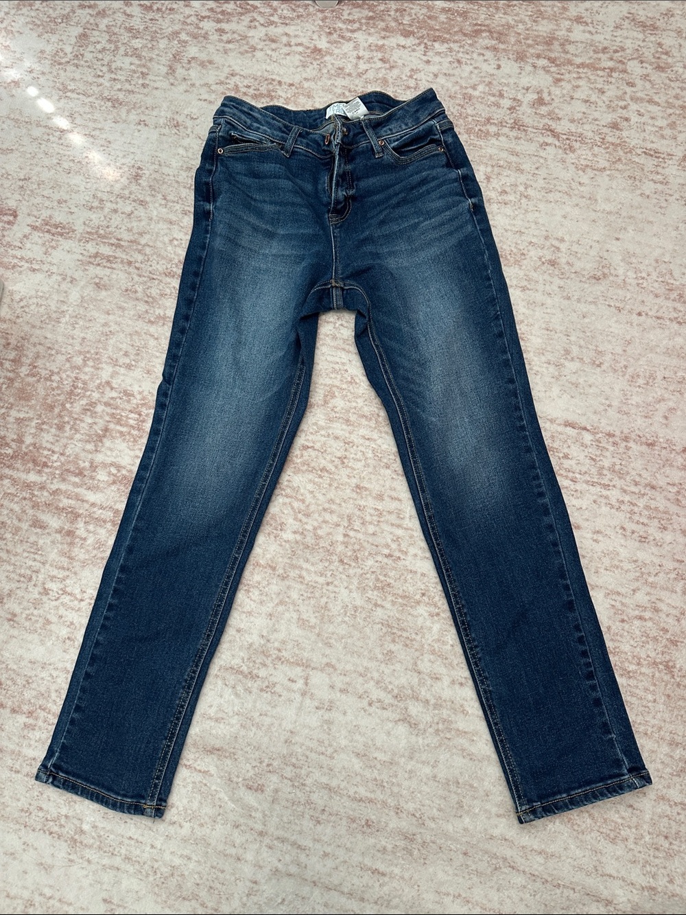 Time and Tru Women's Straight Leg Dark Blue Jeans